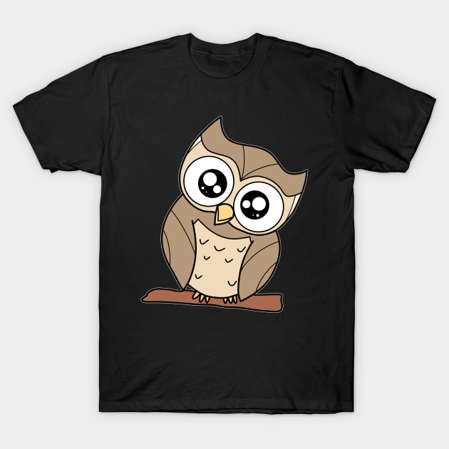 Cute Night Owl T-Shirt by Imutobi